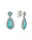 Lagos Maya Sterling Silver Turquoise Blue Doublet Drop Earrings Nwt $400