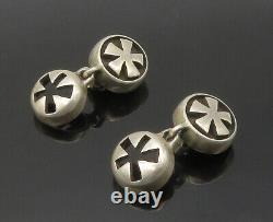 LISA JENKS 925 Sterling Silver Vintage Non Pierce Dangle Earrings EG8459
