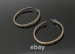 LOIS HILL 925 Sterling Silver Vintage Swirl Vine J-Hoop Earrings EG11024
