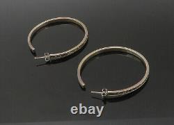 LOIS HILL 925 Sterling Silver Vintage Swirl Vine J-Hoop Earrings EG11024