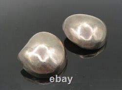 LOS BALESTEROS 925 Sterling Silver Vintage Hollow Non Pierce Earrings EG4931