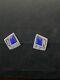 Lapis Lazuli Sterling Vintage Clip On Earrings By Hopi Artist Milson Taylor