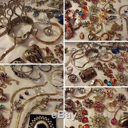 Large vintage lot has 14k solid gold sterling silver designers cameos