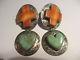Magnificent Huge Vintage Navajo Sterling-turquoise&spiney Oyster Earrings-rodeo