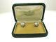 Mikimoto Vintage 7.1 Mm Pearls Earrings Sterling Silver Mountings Org. Box