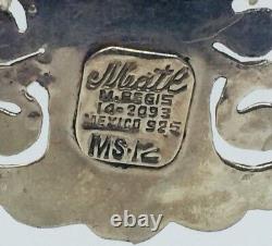 Matl Vintage MS-12 M. Regis Mexican Sterling Silver Amethyst Earrings