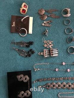 Mexican Native American Othr Sterling Jewelry Lot+Vintage Costume NWT, Marcasite