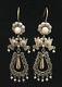Mexican Vintage Style Sterling Silver Pearl Love Birds Frida Earrings