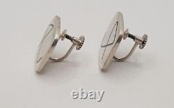 Modernist Hans Hansen Vintage Sterling Silver Earrings