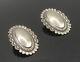 Navajo 925 Sterling Silver Vintage Shiny Etched Pattern Drop Earrings Eg7990