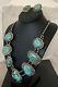 Na Necklace Navajo Squash Pendant Sterling Silver Royston Turquoise Earrings 818