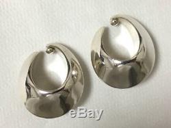 Nanna Ditzel Georg Jensen #126B Sterling Silver Earrings Ear Cuff Vintage