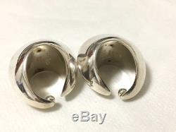 Nanna Ditzel Georg Jensen #126B Sterling Silver Earrings Ear Cuff Vintage