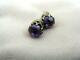 Natural Alexandrite Vintage Pin Earrings Russian Ussr Gilt Sterling Silver 875