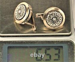 Original Rare Vintage Unique Soviet USSR Russian Earrings Sterling Silver 925