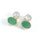 Polki Diamond Emerald Stud Earrings 925 Sterling Silver Vintage Jewelry Ve335