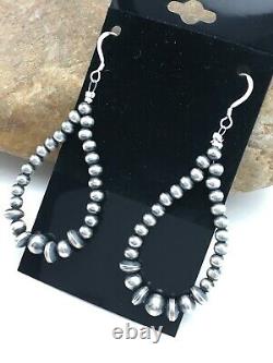 Popular Native American Sterling Silver Navajo Pearls Dangle Earrings 2 2849