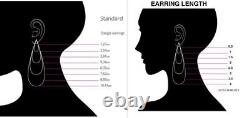 Rare Belle Epoque 3.20 CT Transparent CZ & Black Onyx 925 Silver Vintage Earring