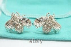 Rare! Tiffany & Co. Sterling Silver Bumble Bee Stud Earrings Vintage