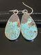 Rare! Vintage Navajo Sterling Silver Turquoise Earrings Signed Dean Brown