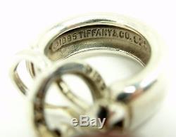 Rare Vintage Tiffany &Co Sterling Silver Carnelian Fascination Clip-On Earrings