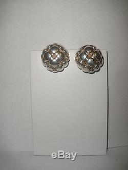 Rare Vintage Tiffany & Co. Sterling Silver Clip On Earrings