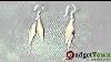 S01296 925 Sterling Silver Leaf Shaped Dangle Earrings