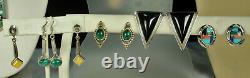 STERLING Southwest Jewelry Lot 402g GEMS MEXICO NAVAJO Pollack Ballesteros FAB