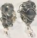 Sherry Tinsman Vintage Sterling 925 14k Stud Pearl Dangle Earrings (c855a)