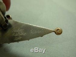 Signed Vintage Artsy Mokume Sterling Rhodolite 14k Atomic Fan Clip-on Earrings