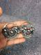 Statement Vintage Tribal Ethnic Sterling Silver 925 Hoop Wire Earrings