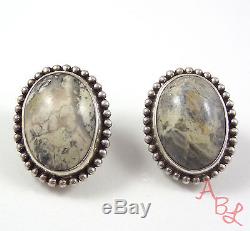 Stephen Dweck Sterling Silver Vintage 925 Heavy Agate Earrings (31.8g) 514971