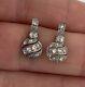 Sterling Silver Art Deco Vintage Style Dangle Earrings 2.2ct Lab Created Diamond