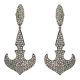 Sterling Silver Fashion Dangle Earrings 14k Gold Vintage Look Diamond Jewelry