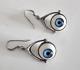 Sterling Silver Spinner Eyeball Vintage 1980's Earrings 1.5l