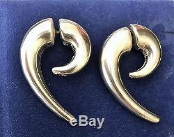 These Are Very Fashionable Vintage Sterling Silver Tusk Earrings Bought As Sha