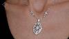 Tesoro Collection Vintage Oval White Topaz Necklace In 925 Silver Up3257
