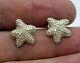Tiffany & Co Estate Vintage Rare Bumpy Starfish Sterling Silver Pierced Earrings
