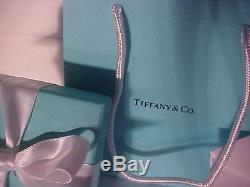 Tiffany & Co. Large Vintage Hoop 2 Earrings Sterling Silver Refurbished Box