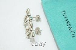 Tiffany & Co. Sterling Silver Bow Ribbon Stud Earrings Vintage