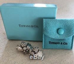 Tiffany & Co Sterling Silver Bumble Bee Clip Earrings, Vintage & Collectible