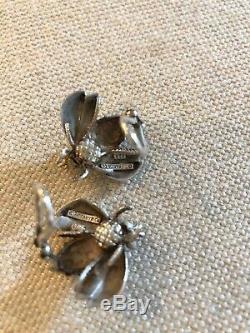 Tiffany & Co Sterling Silver Bumble Bee Clip Earrings, Vintage & Collectible
