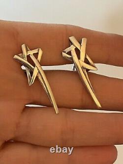 Tiffany & Co Sterling Silver Vintage Paloma Picasso Shooting Star Earrings