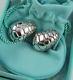 Tiffany & Co Vintage 1996 Huge Reptile Dome Sterling Silver Clip On Earrings