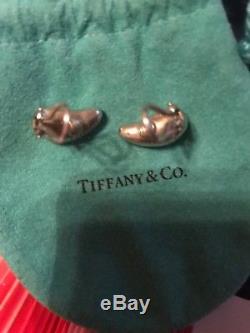Tiffany & Co. Vintage Elsa Peretti Sterling Silver Bean Earrings /Clip On