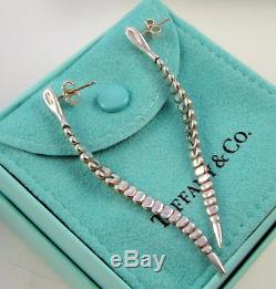 Tiffany & Co Vintage Long SNAKE ELSA PERETTI Sterling Silver Pierced Earrings