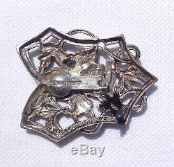 VINTAGE 1988 STEPHEN DWECK BEAUTIFUL STERLING SILVER CLIP ON With HEXAGON DROP
