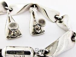 Vintage Georg Jensen Henning Koppel Sterling Silver Brooch, Bracelet & Earrings