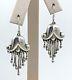 Vintage Hector Aguilar. 925 Sterling Silver, Modernist Dangling Earrings, Mexico
