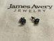 Vintage James Avery Sterling Silver Rose Stud Earrings, Genuine Backs (kk09/21)